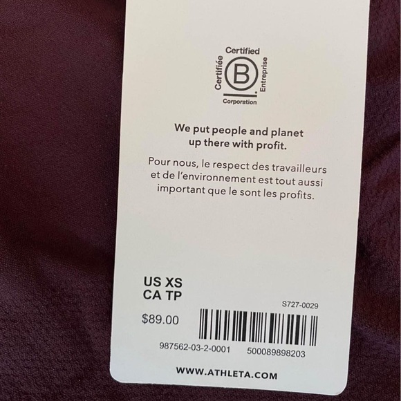 Athleta Momentum Seamless Chafe Free Hoodie XS Athleisure Top Plum Purple NWT - Picture 4 of 4